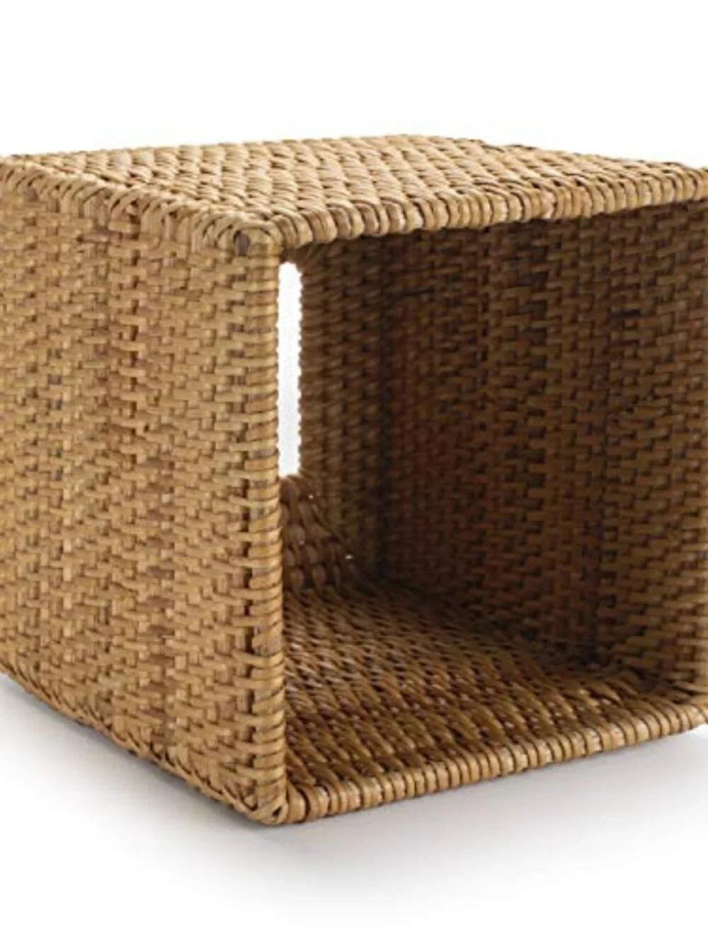 Rattan Tissue Box Cover Natural Woven Facial Napkin Holder Square (Natural,